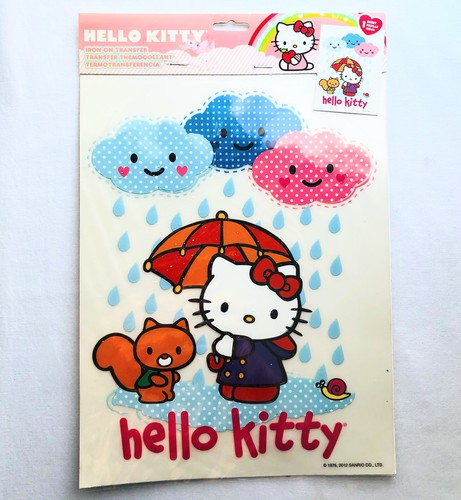 Sanrio Hello Kitty Iron On Transfer Rainy Day Fabric Clothing Crafts 8.5x11”