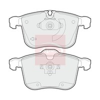 Vauxhall Signum Z03 2003-2008 BremsbeläGe Vorne (R90) PAD1358