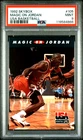 PSA 9 MINT 1992 Skybox Magic Johnson on Michael Jordan USA Basketball #105 Card