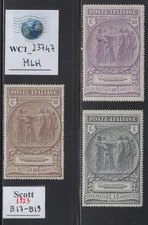 WC1_23747.ITALY. 1923 PRO BLACK SHIRTS semi-postal set. Sc. B17-B19. MLH-MVLH