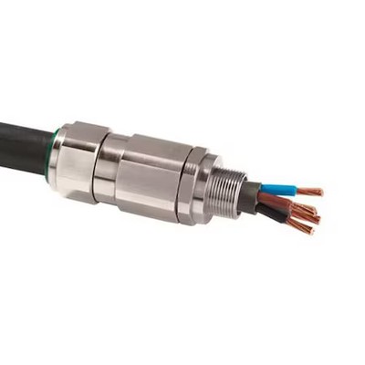 Appleton Electric 40T31255 Cable Connector, 1-1/2 In, Straight, Silver