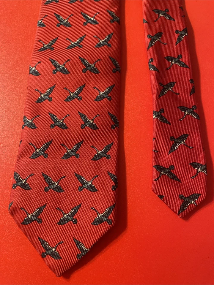 Corbata de seda vintage usada en excelente estado Robert Talbott mejor de su clase corbata pájaro animal estampado Foto 4 de 4