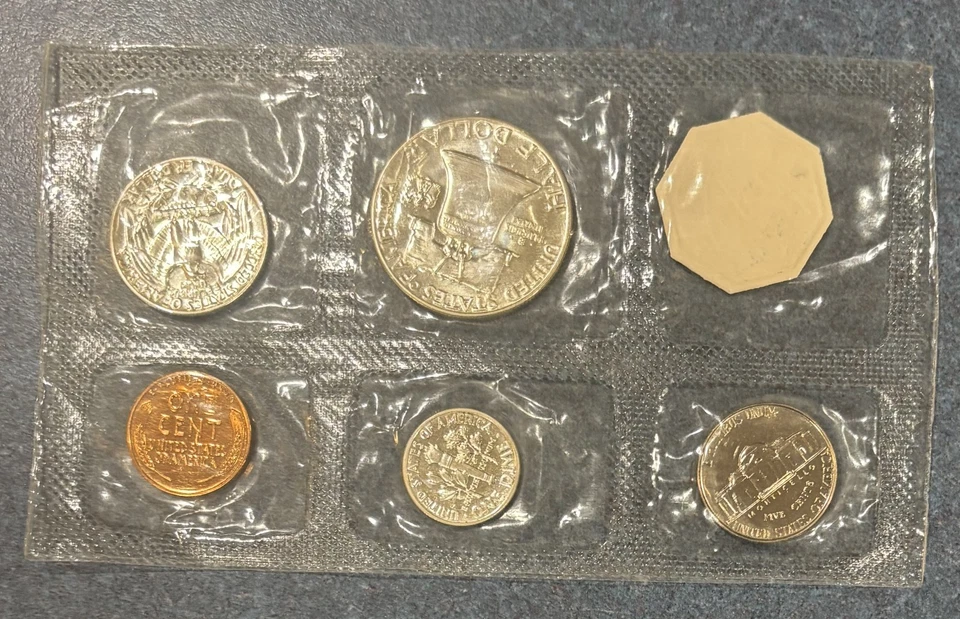 1955- U.S. Mint Proof Coin Set -–90% Silver --Original Cellophane  - Image 2 of 2