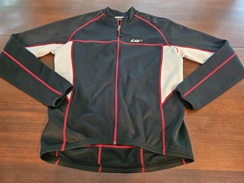 Chaqueta de ciclismo Louis Garneau para hombre negra roja talla mediana RN 78126 Foto 4 de 4