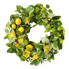 MEMBER'S MARK 26" LEMON AND GREENERY SPRING WREATH NEW
