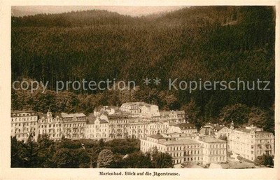 Mariánské Lázně Czech Republic Bohemia view of Jaegerstrasse