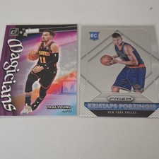 Panini NBA Basketball Trading Card Lot - Trae Young Hawks, Porzingis Knicks Roo…