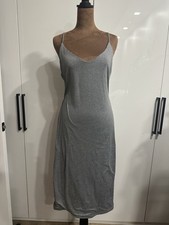 Fashion Nova Women's Gray Spaghetti Strap Maxi Dress Casual Slip Silhouette Sz L