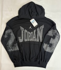 Nike Jordan Brooklyn Oversize Black Hoodie Sz Medium HV0093-010