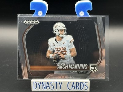 2025 Prizm Black Football Arch Manning NIL Base #197 Texas Longhorns