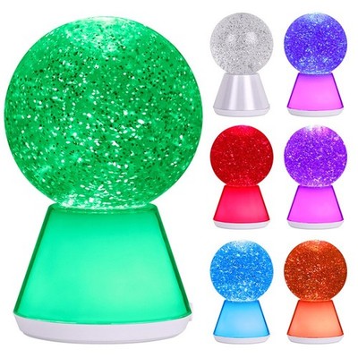 LED Farbwechsel Glitzer Kugel Lampe Nachtlicht USB Stimmungsbeleuchtung Geschenkidee