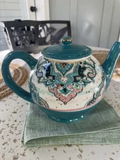 Potter's Studio Teal Teapot Decorative