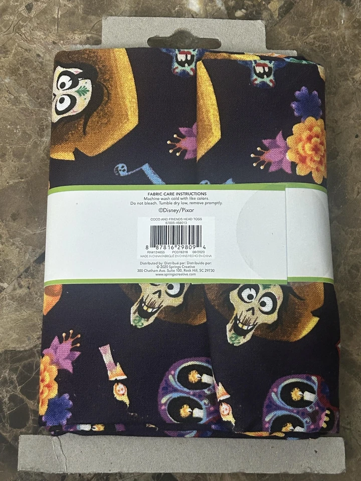 Disney Pixar Coco Friends Cabeza Lanzar Tela 1 yarda Algodón Acolchado Material de Costura Foto 3 de 4