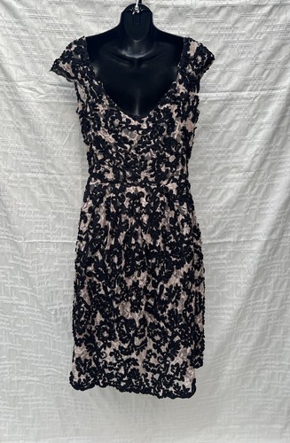 Anthropologie Yoana Baraschi Lace Soutache Dress Scoop-Neck Black 10 - Picture 6 of 20
