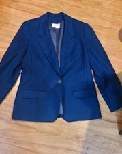 Vintage Pendleton Women s 100 Wool Royal Blue Blazer Size 12