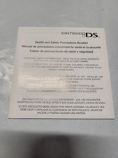 Nintendo DS  Health and Safety precautions Booklet Only 55878E