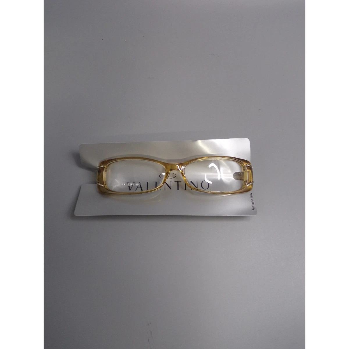 Valentino Eyeglass Frames Womens 130 Made In Italy Silver Oval Frames Only Valentino Dark Silver Oval Metal Frame Eyeglasses Italy 5254  main image 2