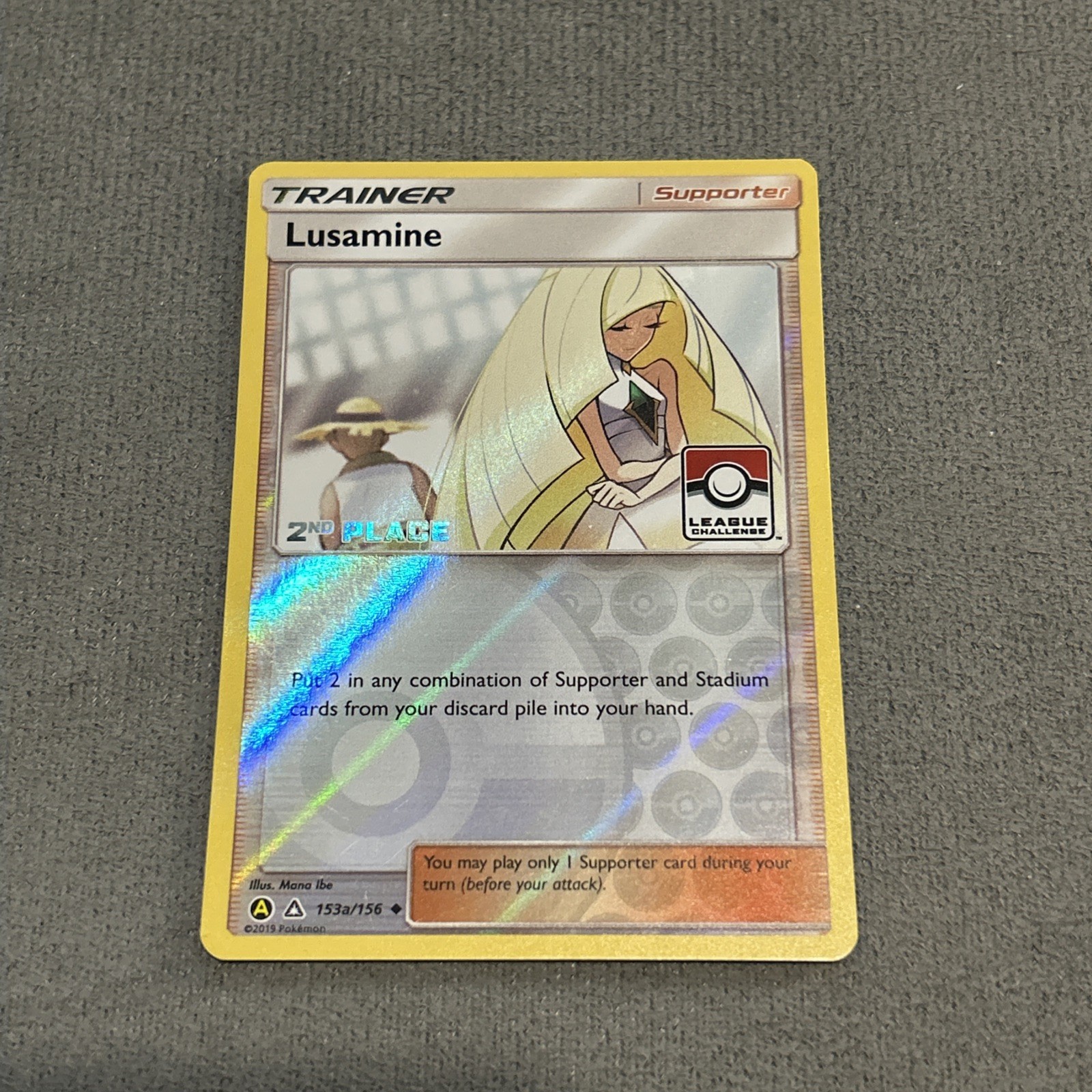 POKEMON Lusamine 153a/156 2nd Place LEAGUE HOLO PROMO Pokemon Card 574