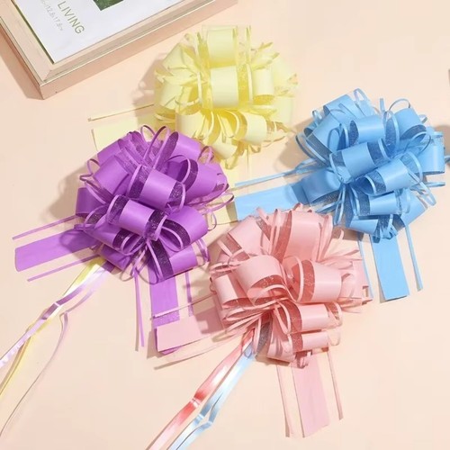 5Pcs Gift Wrap Wedding Car Bow Ribbons Pull Bows Knot Birthday Party Supplies