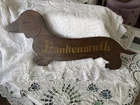 Vintage Frankenmuth Wood Dachshund Dog Sign Beer Ale 22” Wide Michigan