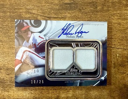 Nolan Ryan 2024 TOPPS Sterling Dual Jersey Patch Auto Autograph /25 Signature