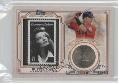 2016 Topps World Champion Coin and Stamp Series 1 Nickel 43/50 Buster Posey 0b0