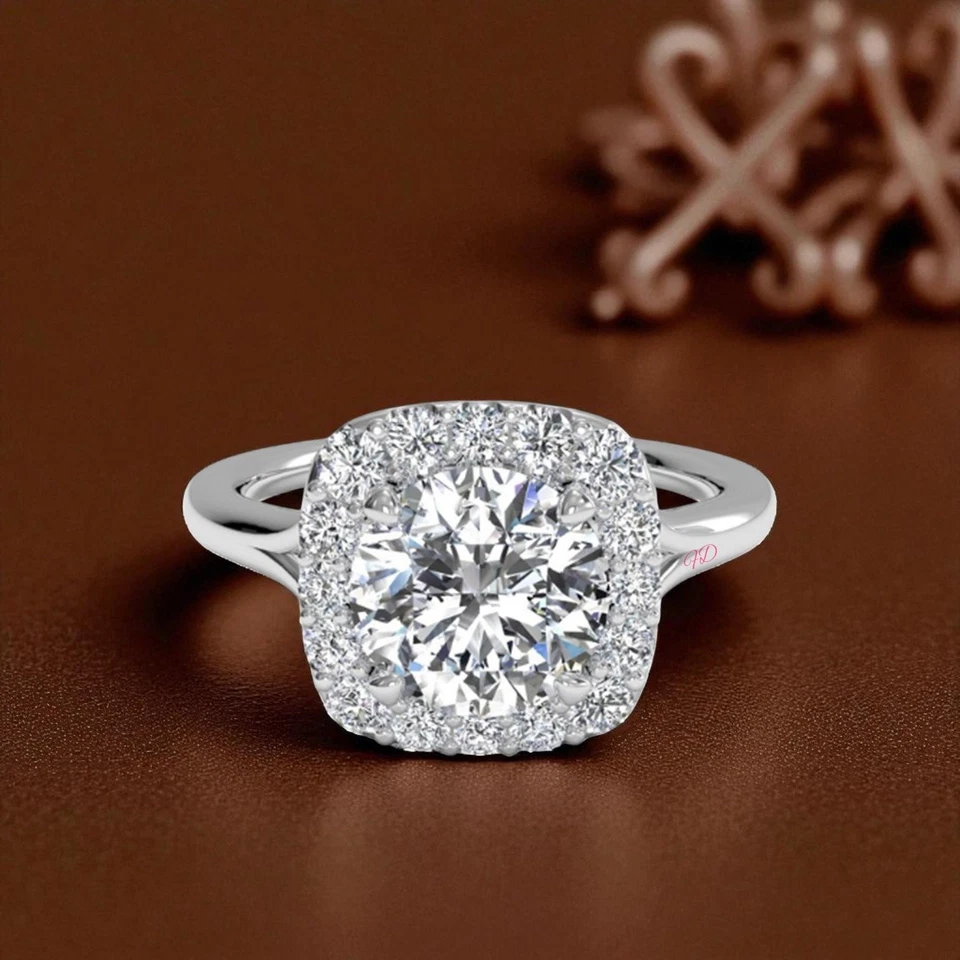Rundschliff Diamant Ring 14k Weißgold 1,25 Ct IGI Lab Grown Größe 6 7 Verlobung - Bild 4 von 4