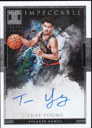 2018-19 Panini Impeccable Trae Young RC Rookie AUTO 54/99 Atlanta
