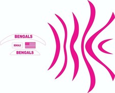 Cincinnati Bengals Neon Pink Mini Football Helmet Decals
