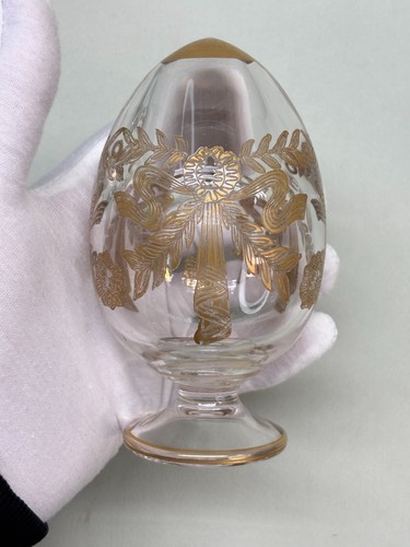 UOVA VETRO SOFFIATO VINTAGE CON DECORO INCISO ANNI 50 60 - DECORO ORO? MURANO ? - Foto 11 di 24
