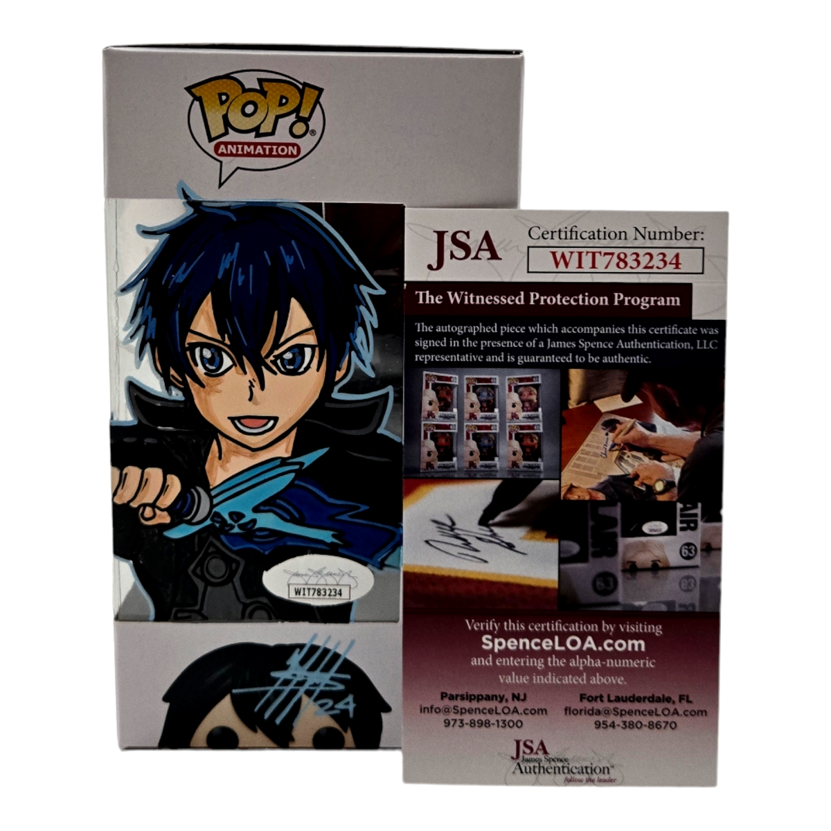 Bryce Papenbrook Signed Funko Kirito Sword Art Online