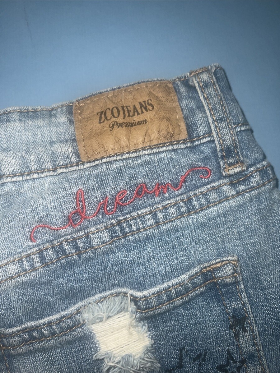 Zco Jean Shorts Embroidered Premium Dream Be Who You Are Lady