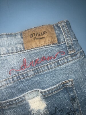 Zco Jean Shorts Embroidered Premium Dream Be Who You Are Lady - Main Image