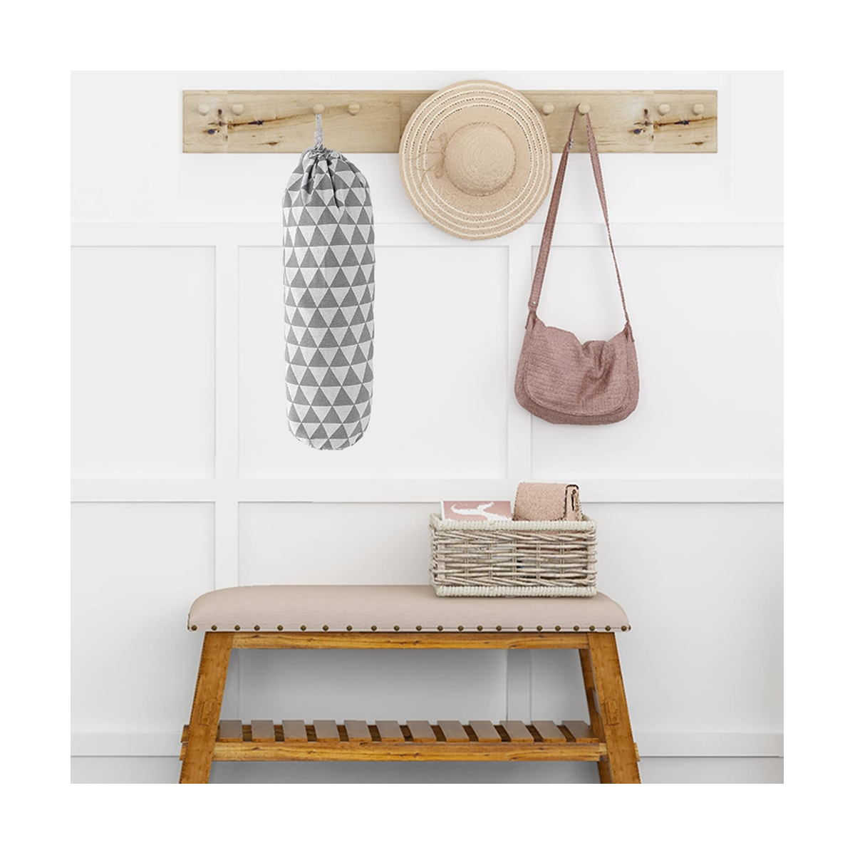 Plastic Bag Holder, Grocery Bags Holder, Wall Mount Garbage Plastic