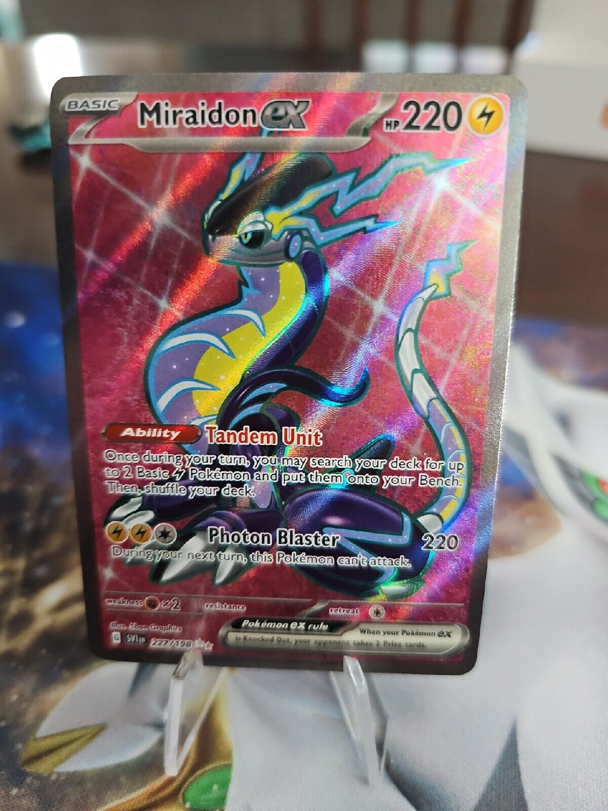 Pokemon - Miraidon EX -253/198 - Secret Rare -Gold Holo