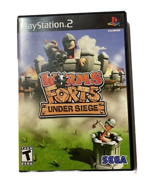 Worms Forts Under Siege Sony PlayStation 2 PS2 2005 SEGA No Manual/Tested