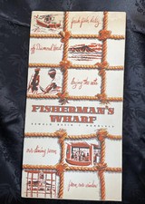 Vintage 1952 Fishermans Wharf Menu Kewalo Bas...