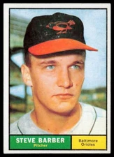 1961 Topps #125 Steve Barber Baltimore Orioles NR-MINT