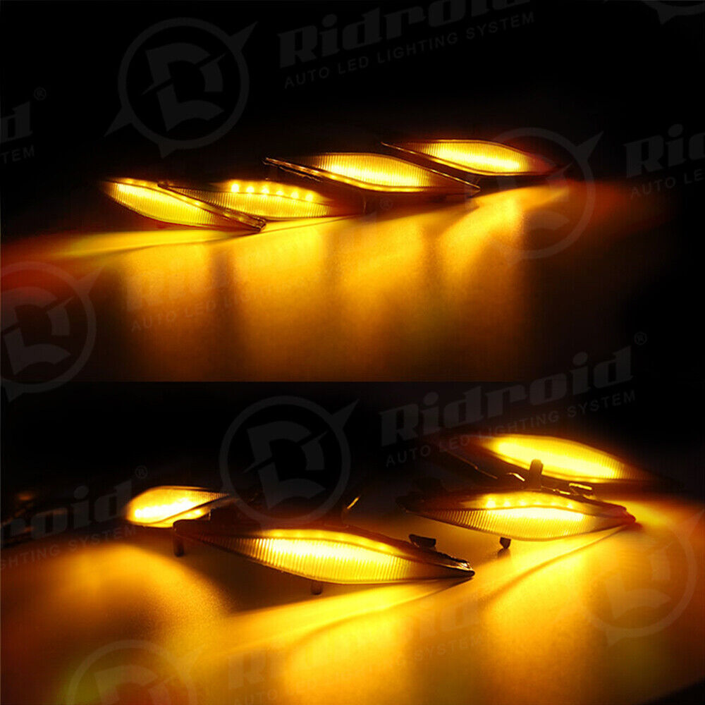 4x Raptor Style Smoked LED Grille Lights For 14-23 Toyota 4Runner TRD Pro Grill