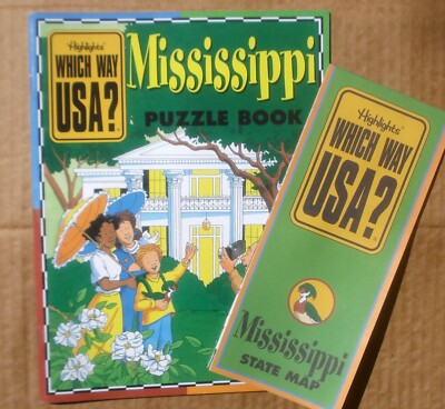 Highlights Mississippi MS Puzzle Book With Map Which Way USA NOS