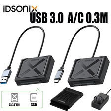 USB 3.0 to SATA III HDD SSD 2.5/3.5" Hard Drive Adapter Cable Data Power UASP