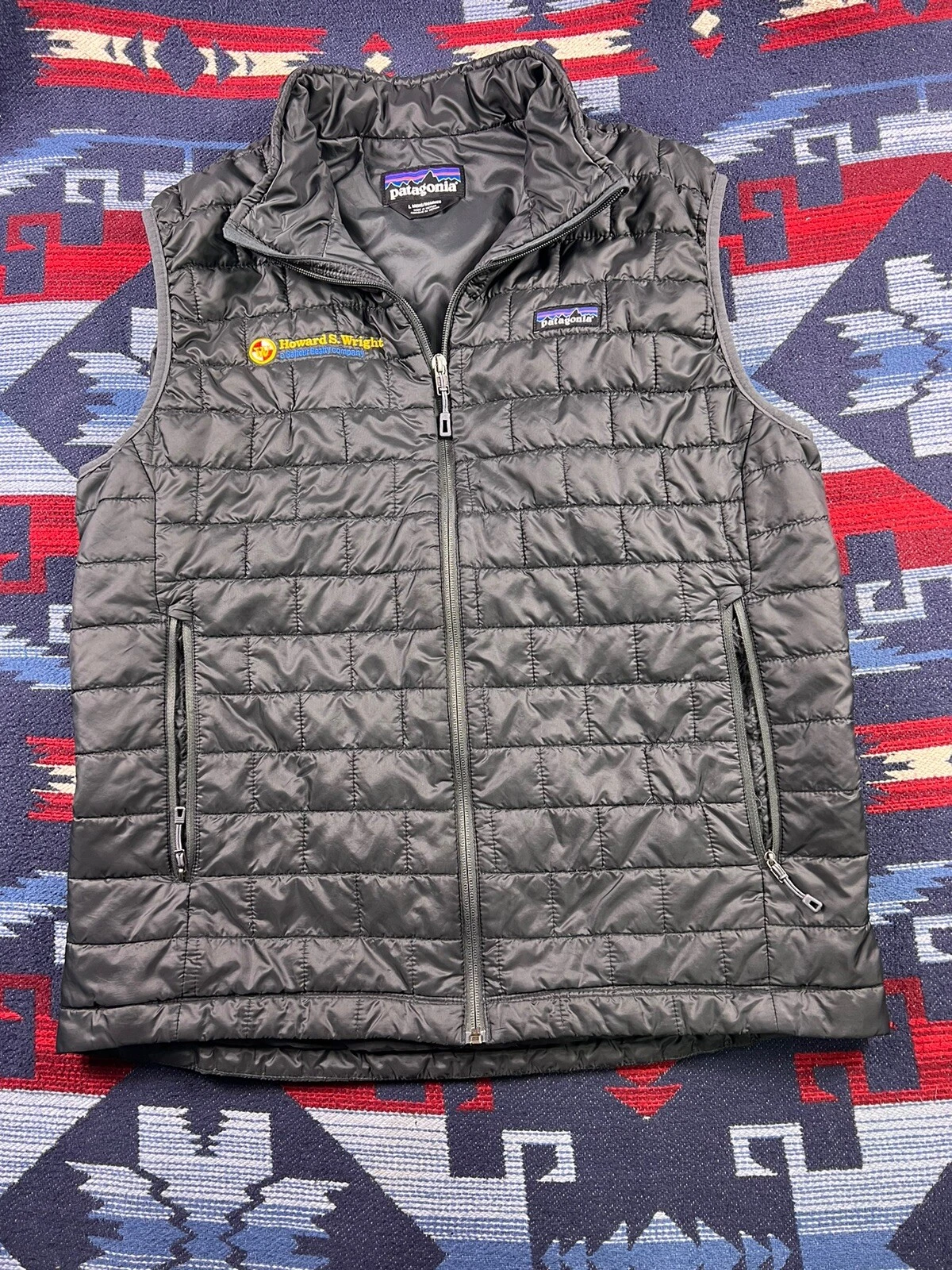 Patagonia mens nano puff vest jacket puffer insulated coat gilet black Large