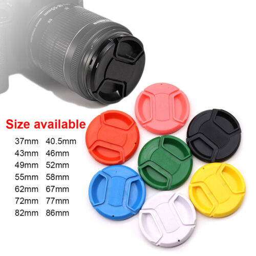 7 IN 1 Colorful 37mm/43-86mm Front Lens Cap Sets + Cleaning Kits for DSLR Camera - Picture 1 of 11