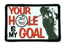Your Hole Is My Goal Mordaza de Golf Regalo Humor Divertido Estilo Vintage Parche Gorra Sombrero