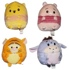 4 Disney Ufufy Plush Toys Winnie the Pooh, Piglet, Tigger Tiger, Eeyore 4''
