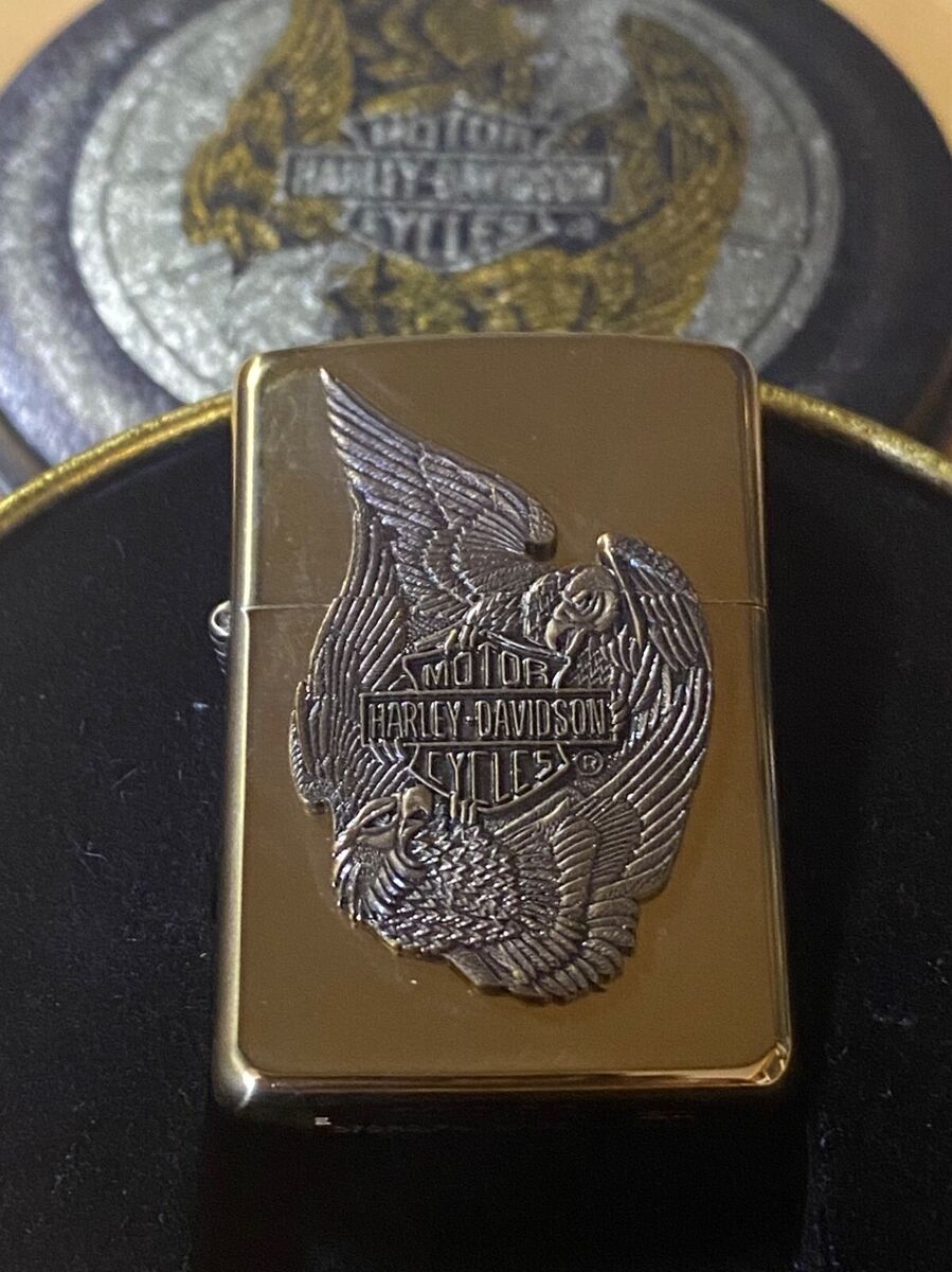 Zippo Brass Lighter 1996 Harley Davidson Barrett Smythe Zippo Brass Lighter 1996 Harley Davidson Barrett Smythe