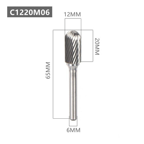 6mm Shank TCT Carbide Tip Point Burr Rotary Drill Bits Tool Files Cutter - Picture 8 of 19