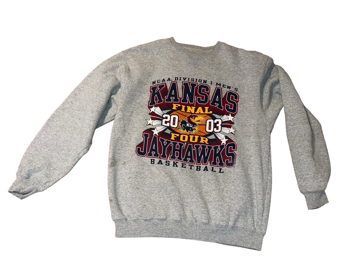 Vintage University Of Kansas Jayhawks Sweatshirt Size S 2003 Retro
