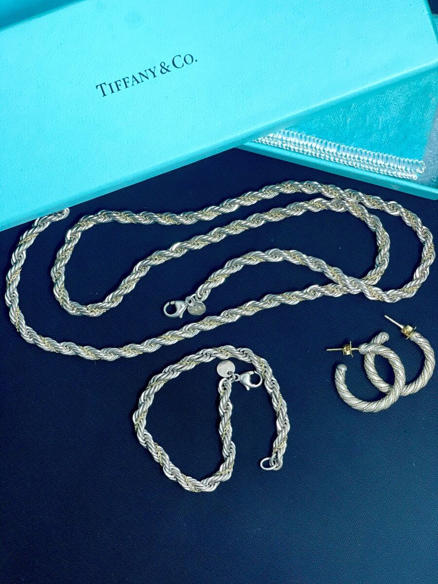 Vintage Tiffany & Co. Sterling Silver,18K Gold Necklace Vintage Tiffany & Co. Sterling Silver,18K Gold Necklace