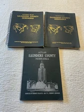 Lot Of 3 - Saunders County, Nebraska Pictorial Atlas 1960's NE